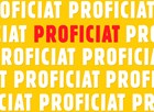 Zakelijke gele felicitatiekaart met de tekst "Proficiat"